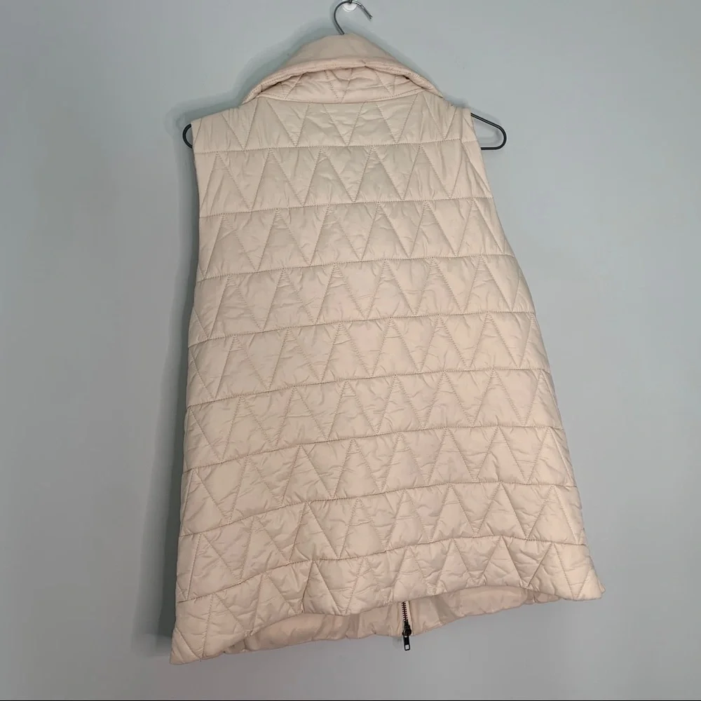 Eileen Fisher Cream Lightweight Quilted Puffer Vest - Picture 6 of 9
